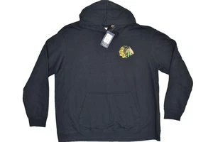 NEW Fanatics NHL Chicago Blackhawks Black Hoodie Big & Tall Size 2XL Black - Picture 1 of 8