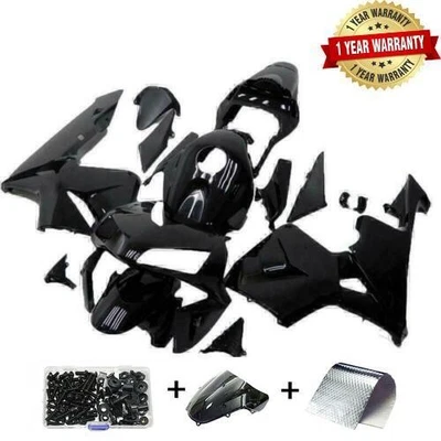FKA 黑色整流套件 适合本田 CBR600RR 2003 - 2004 注射车身 + 螺栓 — 第 1/4 张图片