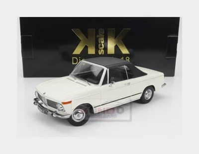 1:18 KK SCALE Bmw 1600-2 Cabrio White 1968 With Removable Soft-Top KKDC181102 - Immagine 1 di 2