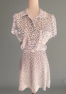 Chloe Sevigny for Opening Ceremony Dress Floral White Kawai Rockabilly Medium - Picture 1 of 5