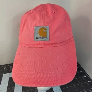 Carhartt Mens Pink Front Logo Patch Cotton Adjustable Baseball Hat Cap One Size - Picture 1 of 9