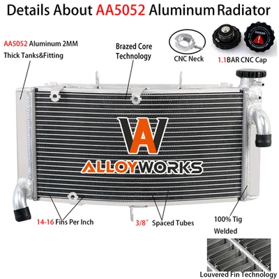 Motorcycle Aluminum Radiator Cooler For 1996-1997 Honda CBR900 CBR900RR US Foto 1 de 4