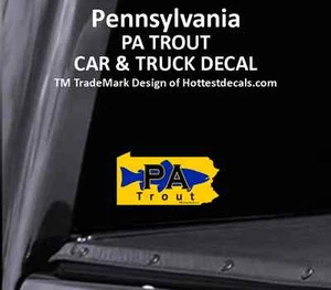Pennsylvania TROUT DECAL STICKER 2017 State Fish Stamp Vinyl Car Truck Boat - Picture 1 of 9