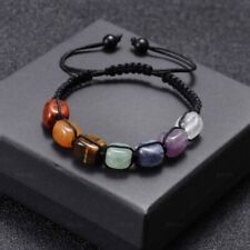 Crystal Gemstone Bracelet 7 Chakra Bead Anxiety Stone Jewellery Healing Reiki