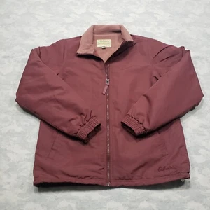 Cabelas Jacket Womens Medium Purple Maroon Zip Up Fleece Lined Outdoors - Picture 1 of 11