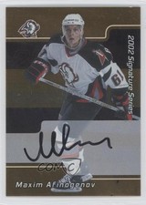 2001-02 ITG Be A Player Signature Series Gold Auto Maxim Afinogenov #176 Auto