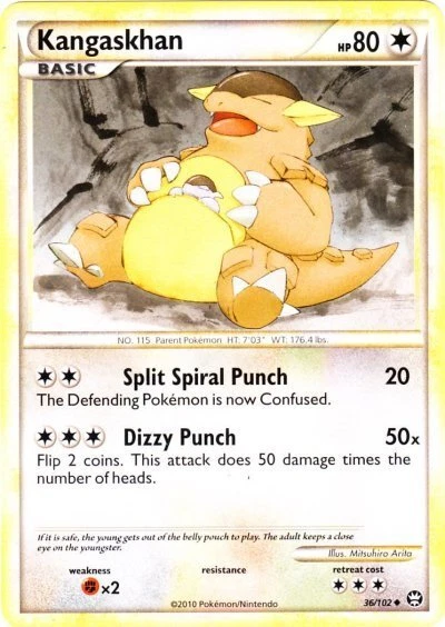 Pokemon - Kangaskhan - 36/102 - Uncommon - HS Triumphant - NM - Image 1 of 1