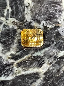 Genuine Fancy Cut Yellow Topaz Loose Gemstone - Picture 1 of 5