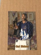 KARL MALONE 1997-98 BOWMAN'S BEST ON CARD AUTO MVP  SSP  Utah Jazz