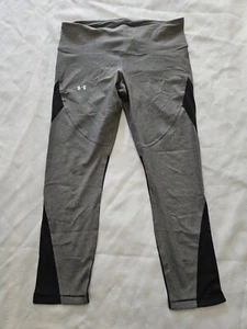 Under Armour Women's HeatGear Fashion Ankle Crop 7/1 Gray/Black Large C15 - Picture 1 of 5