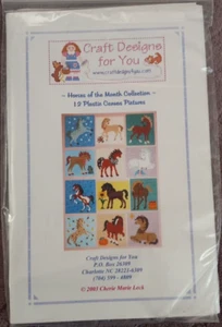 Craft Designs For You Horses Of The Month Collection 12 Plastic Canvas Pictures - Picture 1 of 2