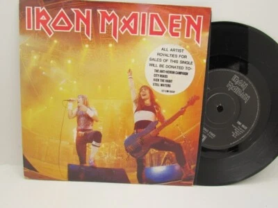 IRON MAIDEN Running Free / Sancutuary LIVE 85 7" Single UK Import POSTER SLEEVE - Image 1 of 2
