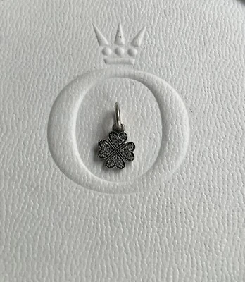 Original PANDORA Charm Dangle Kleeblatt Zirkonia Weiß  S925 ALE Top Zustand - Bild 1 von 2