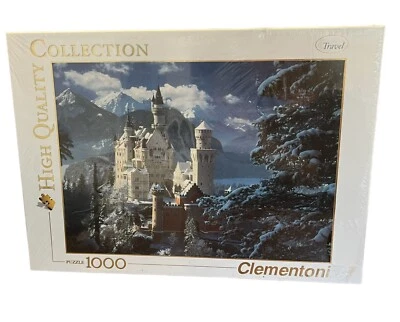 Clementoni Puzzle 1000 piece Neuschwanstein Castle WINTER Travel # 31390 NIB - Image 1 of 4