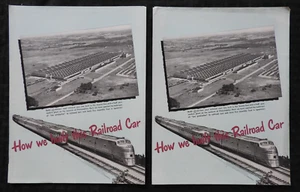 (2) 1948 BUDD TRAIN RAILROAD TAVERN CAR CONSTRUCTION BROCHURE PHILADELPHIA PA - Picture 1 of 4
