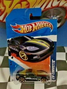 Hot Wheels 2011 HW Main Street 4/10 164 Chevrolet 2004 C6 Corvette BLACK PR5 PD - Picture 1 of 1