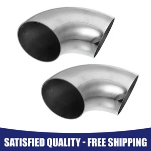 90 Degree Mandrel Bend Stainless Steel Tube Exhaust Pipe Universal Item of 2 - Picture 1 of 7