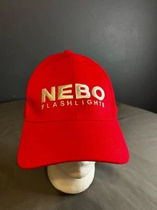 NEBO Flashlights Adjustable Hat Cap Red And White 100%cotton  - Picture 1 of 5