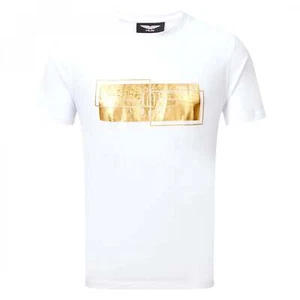 883 Police Police Parco White Gold Logo T-Shirt
