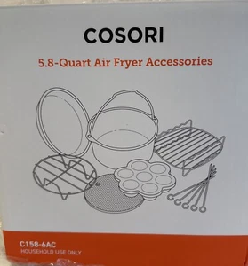 NEW Cosori 5.8 Qt Air Fryer Accessories C158-6AC ~ 6 Pieces - Picture 1 of 4