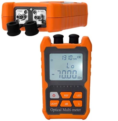 D YEDEMC Fiber Optic Cable Tester Portable Optical Fiber Power Meter FC/SC/ST Un - Image 1 of 4