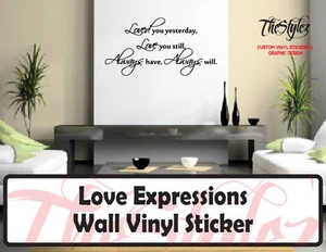 Love Expressions Wall Vinyl Sticker - Picture 1 of 4