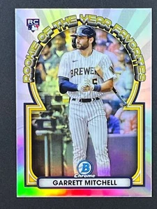 Garrett Mitchell 2023 Bowman #ROYF-7 Rookie of the Year Preferites Brewers - Foto 1 di 2