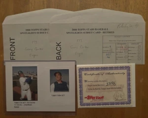 2000 Topps Stars Gary Carter Front & Back Match Print Photos Topps Vault 1/1 Set - Picture 1 of 11