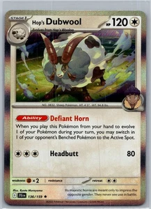 Hop's Dubwool - 136/159 - Holo Rare - Journey Together - NM/M - Pokemon Card - Picture 1 of 2