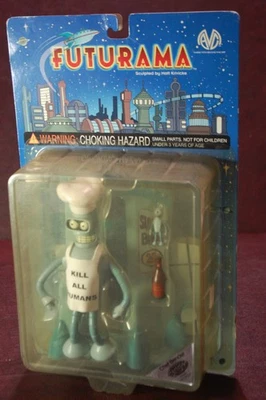 VINTAGE Chef Bender Futurama Moore Action Figure, 2000 New In Box FULLY SEALED. - Image 1 of 4