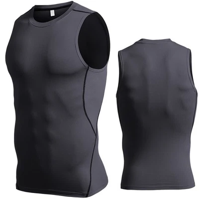 Sports Vest Men's Tight Fitting Fitness Training Running Speed Drying Basketball - Image 1 of 4