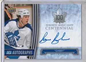 Tarjeta automática UD Toronto Maple Leafs Centennial Bruce Boudreau 2017 también conocida como autógrafos - Imagen 1 de 2