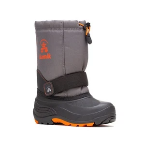 Kamik Unisex Kids' Rocket Charcoal Flame Winter Boot - NK4125-CFL, Charcoal Flam - Picture 1 of 4