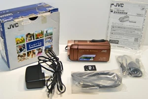 Mint JVC Everio GZ-F100-T Gold Brown Japanese Digital HD Video Camera Tested - Picture 1 of 6