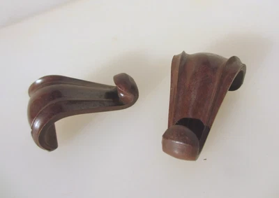 Gancho de riel de fotos de baquelita vintage moldura ganchos colgantes marco perchas antiguas RARO Foto 1 de 4