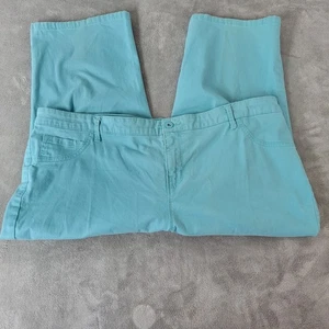 Pantalones para mujer Gloria Vanderbilt 18W Plus Capri azul bebé cremallera mosca cómodos informales - Imagen 1 de 8