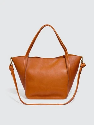 Madewell Leather Tote Bag Sydney Brown Crossbody Large - Image 1 of 4