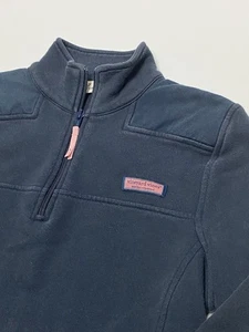 Vineyard Vines Women's Shirt 1/4 Zip Shep S Blue Pullover Size Small Sweatshirt - Picture 1 of 8