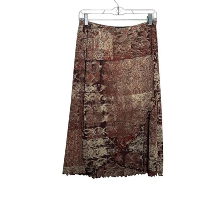 Falda Ninety Para Mujer Mediana Volantes Forrada Pull On Estampado Boho Y2k Western Foto 1 de 4