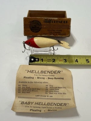 Vintage Whopper Stopper Hellbender Red & White - Image 1 of 4