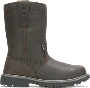 WOLVERINE Mens Floorhand Waterproof 10" Soft Toe Work Boot, Dark Brown, 9.5 US - Picture 1 of 12