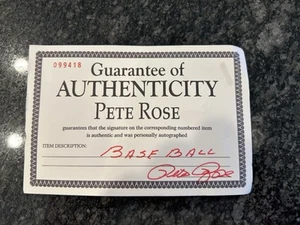 Pete Rose Signed Certificate Perfect Autograph Reds Auto - Picture 1 of 3