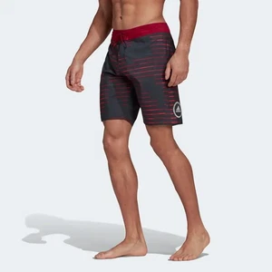 Mens adidas Classic Length Melbourne Graphic Board Shorts in Black/Red / 33" - Picture 1 of 3