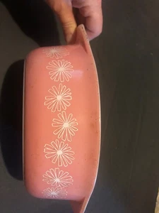 Pyrex Pink Daisy 043 1 ovale Kasserolle 1. 1/2 Qt Vintage & Selten - Bild 1 von 4