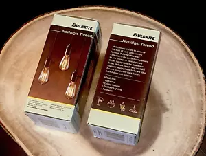 2 Pack Edison Light Bulb Pottery Barn 60W Bulbrite Nostalgic Loop vintage bulbs - Picture 1 of 5