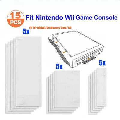 15pc Replacement Memory Card Door Slot Cover Lids for Nintendo Wii Game Console
