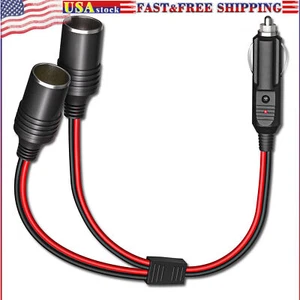 Car Cigarette Lighter Splitter 12V Power Charger Port Adapter Plug Socket - Picture 1 of 9
