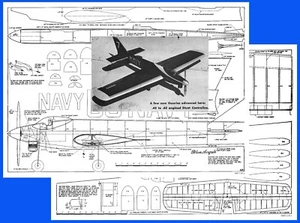 Model Airplane Plans (UC): Blue-Angel 56" Stunt for .45-.60 by Larry Scarinzi - Picture 1 of 3
