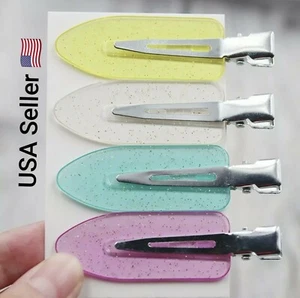 New 4PCS Candy Color Seamless No Bend Hair Clips Barrettes No Mark Pin Curl Clip - Picture 1 of 3