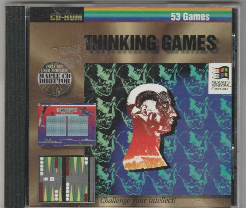 Thinking Games CD-Rom by Maple Maple ~ includes 53 games ~ 1995 - Image 1 of 2